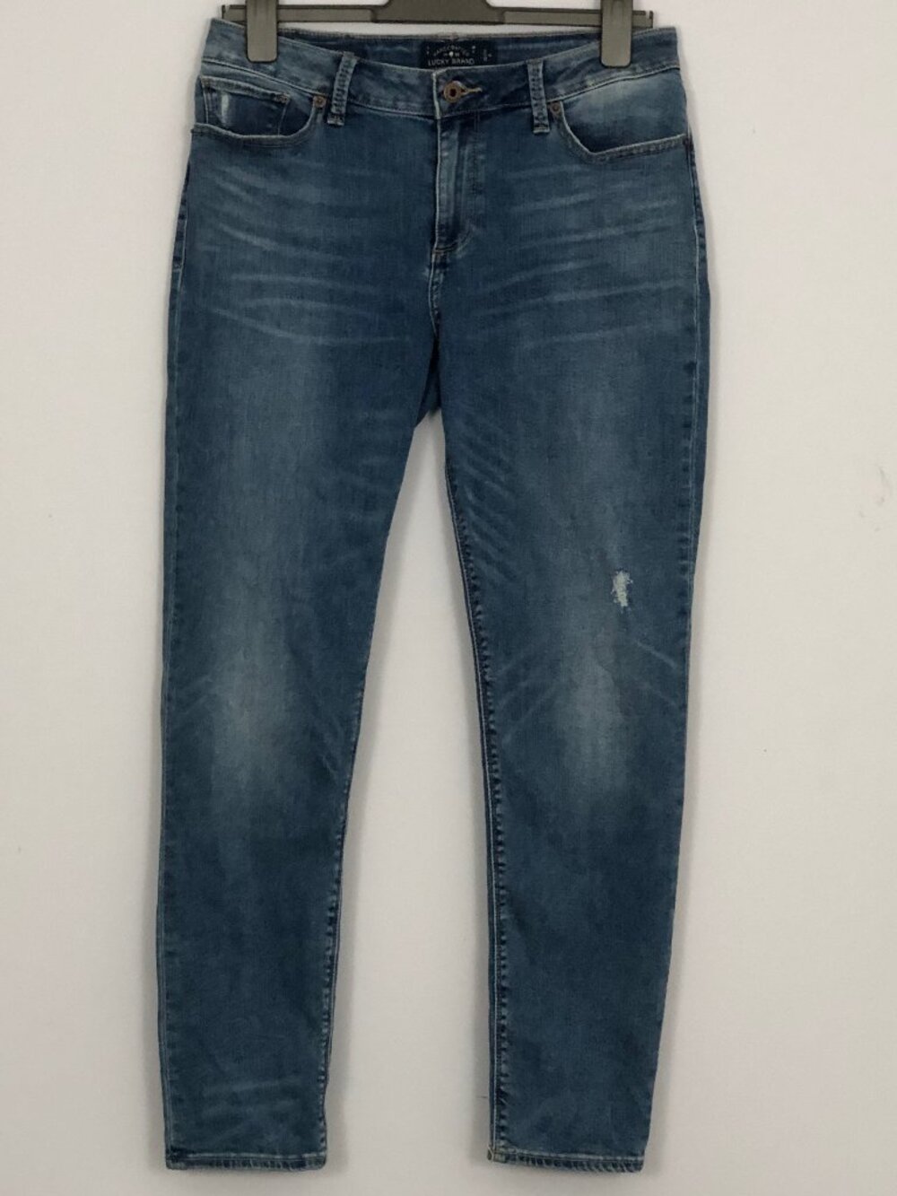 Lucky Brand Sasha Super Skinny Blue Jeans Womens 12/31 Ankle Med Wash Mid Rise